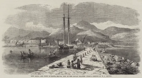 New Canal and Town of Santa Maura, One of the Ionian Islands